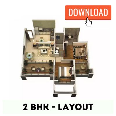 Cloud City Kharghar 2 BHK Layout Plan